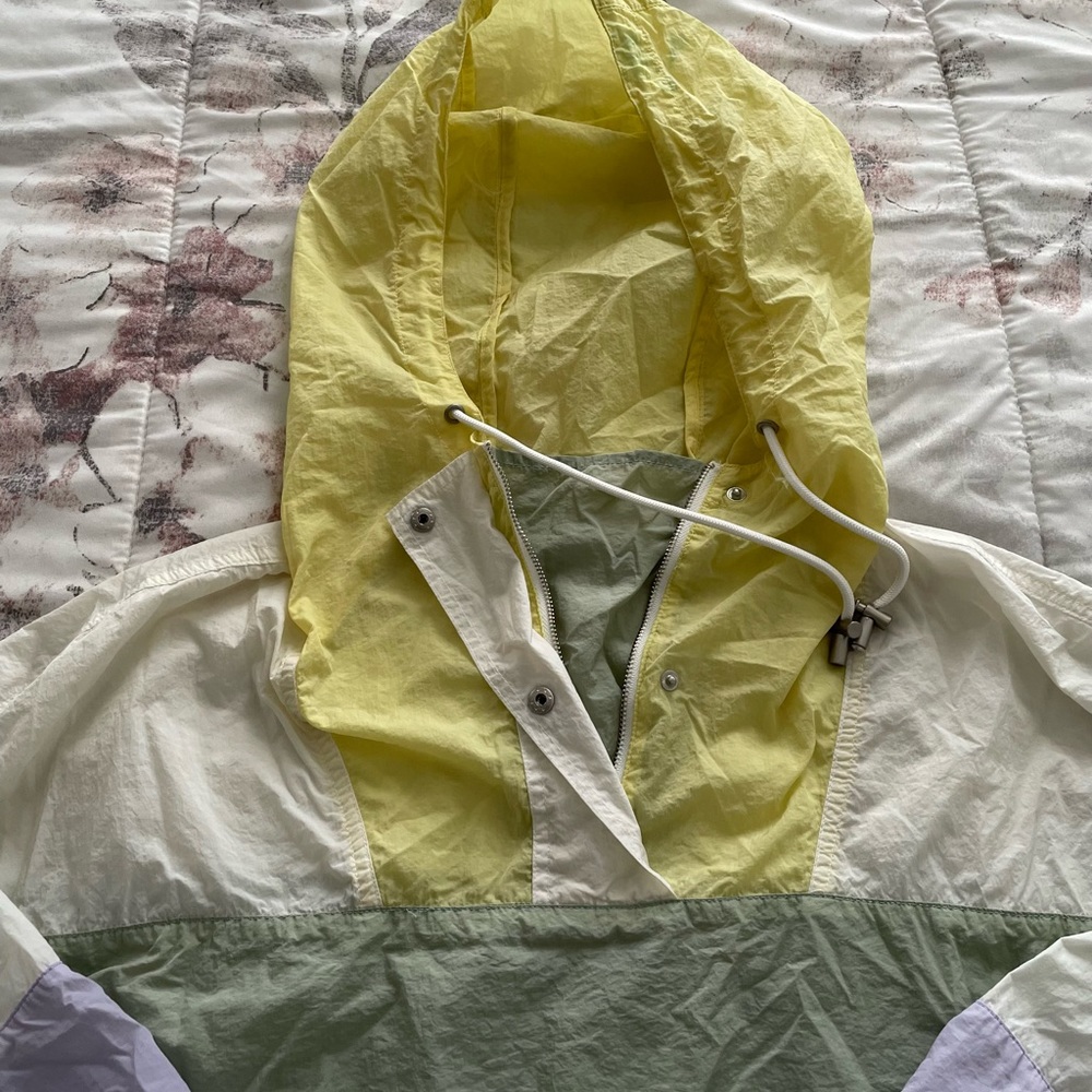 ASTR The Label Sawyer Windbreaker pastel colorblock hooded, size L cottagecore - Picture 11 of 16